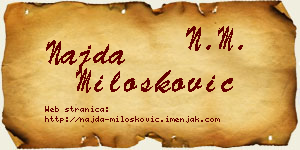 Najda Milošković vizit kartica